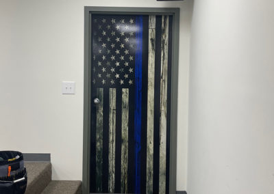 Picture of a vinyl door wrap.